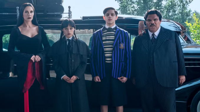 Addams family at nevermore in wednesday season 2 site
