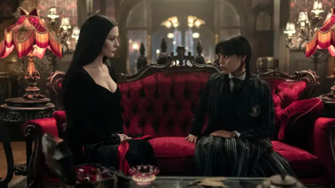 Wednesday catherine zeta jones jenna ortega netflix